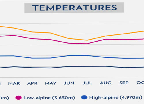 What is temperature on Mt Kilimanjaro